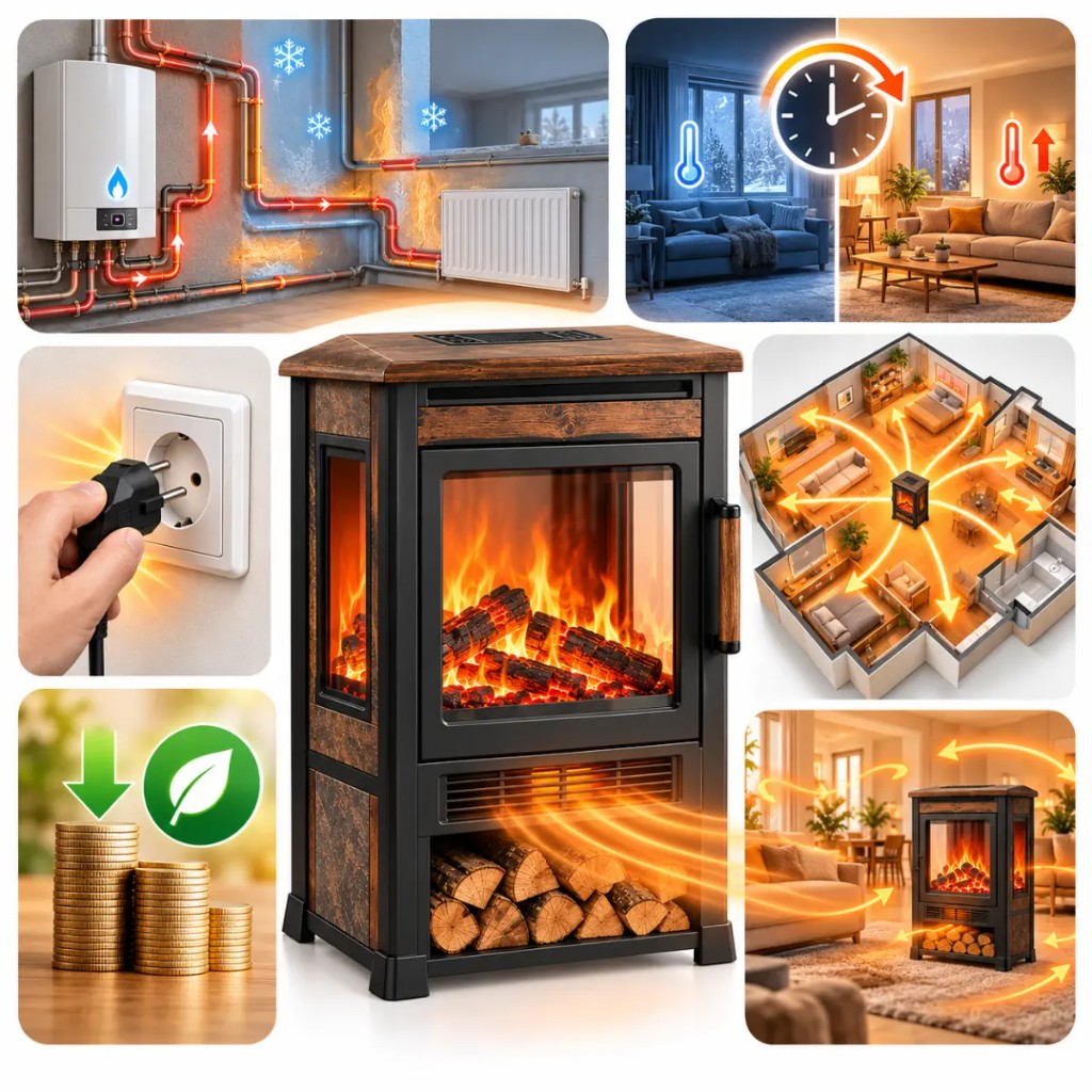 Thermora™ scalda tutta la casa fino a 110 m²: confronto con caldaia e termosifoni